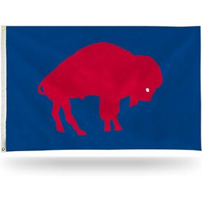 Rico Industries NFL Buffalo Bills Blue 3' x 5' Banner Flag 3' x 5' Banner Flag Single Sided - Indoor or Outdoor - Home Décor