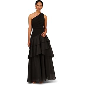 Women's One Shoulder Tiered Gown