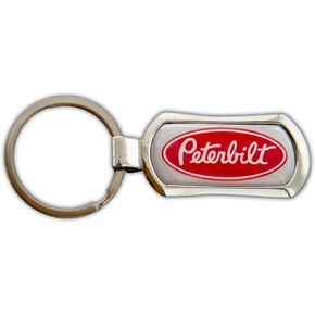 Peterbilt Chrome Metal Keychain