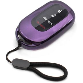 MECHCOS Compatible with 2024 2023 2022 Honda Civic CR-V Accord HR-V Pilot Purple TPU Key Fob Cover Case Remote Holder Skin Protector Keyless Entry Sleeve Accessories