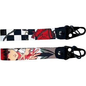 1Pack Anime Motorcycle Key Tag JDM Jet Tag Nylon Strap Keychain Tag for Car Motorcycles,Scooters Key Accessories