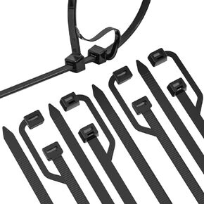 12 inch 115pcs Cable Zip Ties,Self-Locking Black Zip Ties Heavy Duty 265lbs Tensile Strength Nylon Cable Ties Outdoor Indoor Reusable UV Resistant Cable Wire Tie Wraps