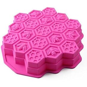 Bee Honeycomb Pull Apart Cake Baking Pan Silicone Soap Gelatin Bath Bomb Mold Color Send Randomly