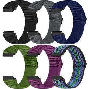 Runostrich Quick Release Nylon Watch Band - Choice of Width - 18mm, 19mm, 20mm, 22mm Elastic Watch Straps Adjustable Stretchy Solo Loop Sport Nylon Replacement Wristband