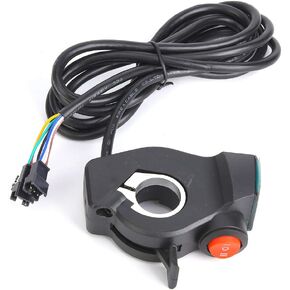 Handlebar Grips Thumb Twist Throttle, Bike Thumb Accelerator Speed Controller for E-Bike Scooter Electric Bike with LCD Display Digital