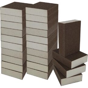 24 Pack Sanding Sponge, Wet and Dry Sanding Block Coarse Medium Fine Superfine 4 Different Specifications, Washable and Reusable Sanding Sponge Blocks for Drywall, Metal, Wood