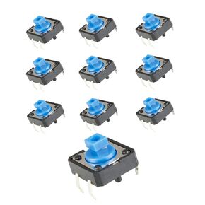 10Pcs B3F-5050 pushbutton tact Switch, Switch Tactile N.O. SPST Projected Plunger PC Pins, 50mA 24VDC 6X6X4.3mm