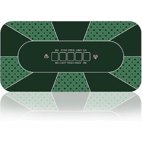 K-Musculo Poker Mat 70" x 35",Texas Hold'em Poker Mat for Card Games. Poker Table Top with Portable Carrying Bag Up to 10 Player Fit for Party Game & Casino in Kuwait