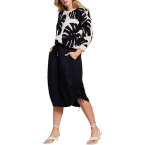 Tribal Women's Pull on Skirt W/Tie & Side Rushing