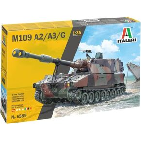 Italeri -6589 M109 A2/A3/G, Scale 1:35, Model Kit, Plastic Model to Assemble, Modeling, Green, IT6589