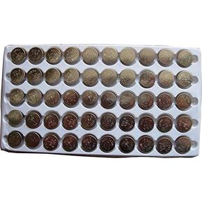 New 50 X AG13 LR44 357 SR44SW A76 Button Cell Battery in Tray FBA