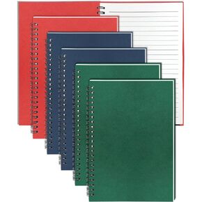 GINMLYDA Small Spiral Notebook 12Pack, 120 Lined Pages 8.25x5.50 Inches Spiral Journal Kraft Cover Notebooks & Writing Pads for School Home Office Aesthetic Sketch Drawing Note