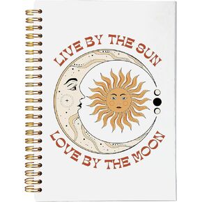 VNWEK Witchy Notebook,Tarot Journal Notebook,Moon Journal,Celestial Journal,The Future is Bright Spiral Notebook Journal 5.5x8.3 Inch