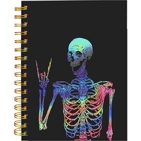 Spiral Journal Notebook,Cute Strong Twin-Wire Binding with Premium Paper for Girl Women,60 Sheets A5 College Ruled Notebook/Journal,Perfect for School Office Home Gifts,Flowers and Fox