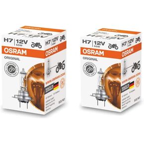 Osram H7 Halogen Headlight Bulbs 64210L 12V 55W Made In Germany 2 Piece Set