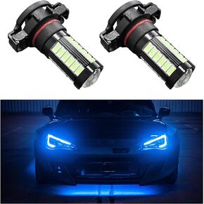 2 PCS 9005 9006 LED Fog Light Bulbs, 6500K 12V Plug and Play Anti-Fog Lights, 1500 Lumen Super Bright Power LED Bulbs, Universal LED Light Replacement Accessories for Car (Red)