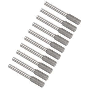10pcs Diamond Grinding Bit - [12mm Dia 120 Grtis] Cylinder Head Carving Drill Bits Rotary Tool for Carving Polishing Use | 6mm Round Shank