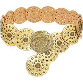 حزام قرصي عريض للنساء من الجلد المجوف وحزام خصر غربي بوهو in Kuwait