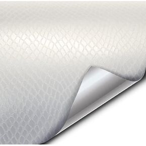 VViViD XPO White Snake Skin Leather Vinyl Wrap Roll with Air Release Technology (1ft x 5ft)