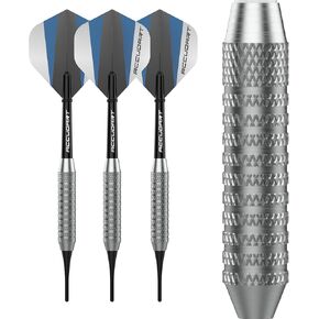 Accudart Soft Tip Dart Set 1.0 - Nickel Plated Steel Barrel - Knurled Patterned Grip - Polycarbonate Shaft - Standard Shape Flights