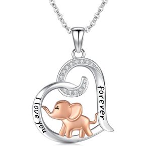 Cat/Panda/Elephant Necklace for Women 925 Sterling Silver Animal Pendant Jewelry Gifts for Women Girls