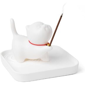 Incense Holder Burner for Sticks, Ceramic Incense Holder for Meditation and Yoga Home Space Decoration, Comes with 16 Incense Sticks