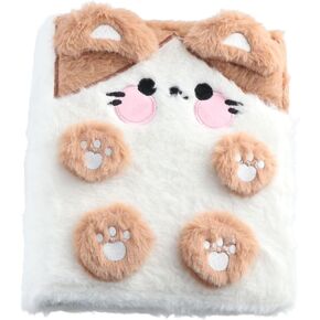 A6 Binder Cartoon Plush Photocard Album, Photocard Binder Photo Card Holder Plush 6 Rings Binder Cover Photocard Holder Book for Picture Cards(A)