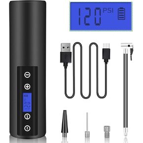 Cordless Tire Inflator with Smart Digital Pressure Gauge - Inflates Car, Motorcycle, and Bicycle Tires - Portable and Powerful Air Pump