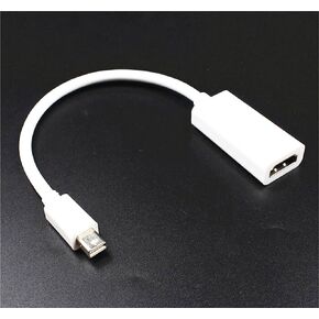 Mini DisplayPort to HDMI Adapter Mini DP Male to HDMI Female Adapter HD 1080P TB 2.0 for Air/Pro,Pro/Dock,Monitor,Projector White 6.3 inch in Kuwait