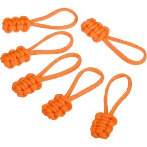 PATIKIL Zipper Pulls Replacement, 6 Pack Extension Cord Handle Fix Pull Tab Extender Fixer Slider Head Repair Kit for Luggage Backpack Jacket, Red