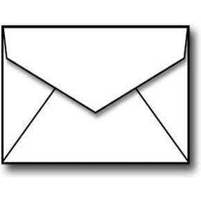 2 3/4" x 3 11/16" Florist Size Envelopes - White - 100 Pack