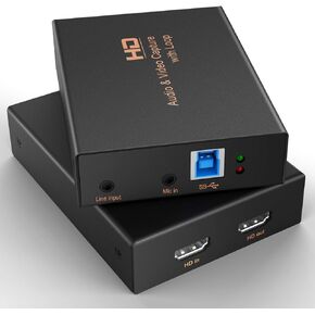 Game Capture Card, USB 3.0 1080P 60fps HD Video Capture Card, High Speed Capture Card with HDMI Loop-Out for PS5, PS4, Nintendo Switch, Xbox One Gaming Streaming Live Broadcasts Recording