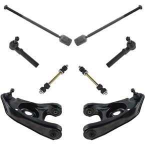 TRQ Front Steering & Suspension Kit Control Arms Sway links Tie Rods 8pc New Compatible with 1994-2004 Ford Mustang