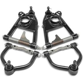 A-Premium Set of 4, Front Upper & Lower Tubular Control Arm Kit, with Ball Joint & Bushing, Compatible with Ford Mustang II 1974 1975 1976 1977 1978