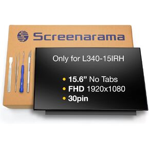 SCREENARAMA New Screen Replacement for Lenovo Ideapad L340-15IRH, FHD 1920x1080, IPS, Glossy, LCD LED Display with Tools