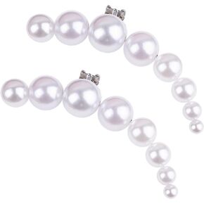 Framendino, 2 Pack Pearl Shoes Clips Wedding Shoe Buckles Clip Bridal Shoes Jewelry Shoes Decorations for Wedding High Heels Pumps Flats