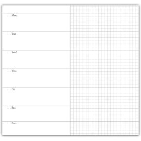 Travelers Notebook Inserts - Weekly Refills for Standard Size Travelers Notebook, Set of 3, Total 192 Pages, 8.25 x 4.25 Inches