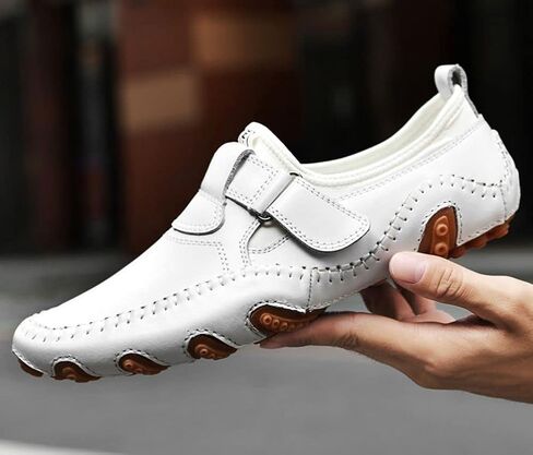 أحذية Mitvr الرجالية الكاجوال من الجلد بدون كعب أحذية Penny Loafers بدون كعب أحذية القارب in Saudi Arabia