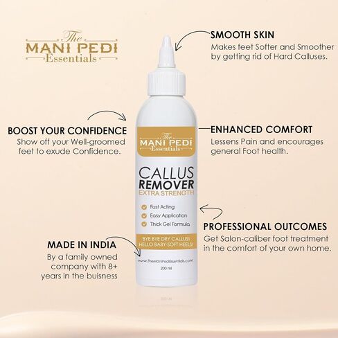 Professional Callus Remover Gel. Extra Strength Formula Removes Tough Callus Instantly. Repairs Dry & Cracked Heels. Unscented - 7 Fl Oz in Saudi Arabia
