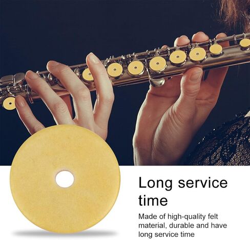 16 Pcs Felt Material Flute Pads Set Open Hole Pads for Flute Great Replacement Part for Flute in Saudi Arabia