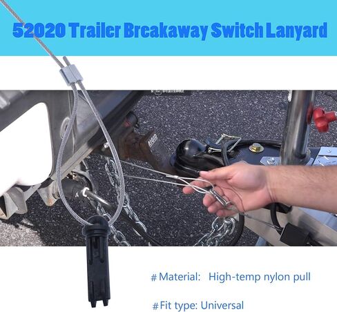 حبل تبديل قابل للفصل للمقطورة من Ketofa 52020، مجموعة كابل أمان لسحب الكبح للمقطورة، استبدال كابل منفصل للمقطورة in Kuwait