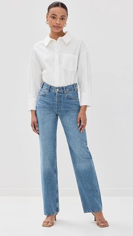 ANINE BING Women's Gavin Long Jeans in Saudi Arabia