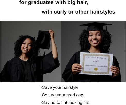 Graduation Cap Headband to Secure Hat and Hairstyle Grad Cap Insert for Curly Blonde All Hair Types in Saudi Arabia