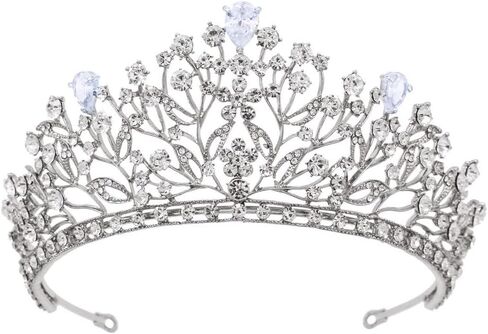 Baroque Queen Crown, Sinide Wedding Crown for Bride Rhinestone Princess Tiara for Women Gold Crystal Crown Headband in Saudi Arabia