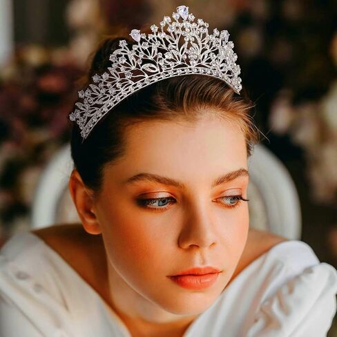 Baroque Queen Crown, Sinide Wedding Crown for Bride Rhinestone Princess Tiara for Women Gold Crystal Crown Headband in Saudi Arabia