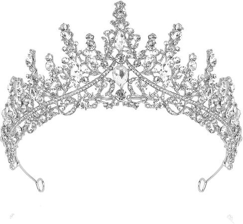 Baroque Queen Crown, Sinide Wedding Crown for Bride Rhinestone Princess Tiara for Women Gold Crystal Crown Headband in Saudi Arabia