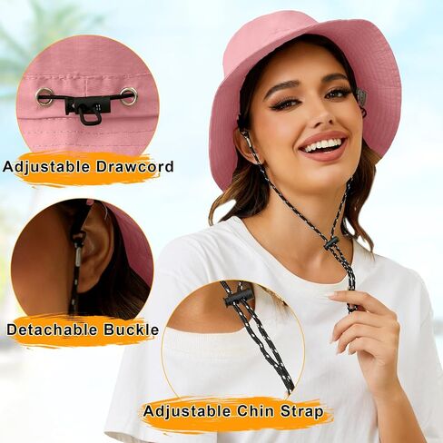 Waterproof Bucket Hat Women Packable Outdoor Fishing Hat Lightweight Men UV Protection Summer Sun Hat in Saudi Arabia