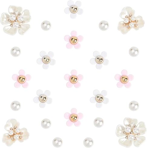 Flower Charms for Girls Cute Shoes Flower Designer Charms with Buttons for Clog Sandals Birthday Party Gift. in Saudi Arabia