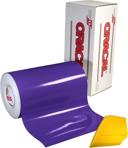 ORACAL 651 Gloss Adhesive Craft Vinyl 12" x 6.5ft Large Roll Including Detailer Squeegee (Gold) in Saudi Arabia