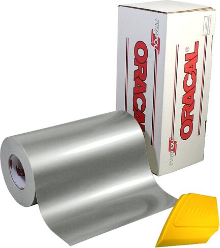 ORACAL 651 Gloss Adhesive Craft Vinyl 12" x 6.5ft Large Roll Including Detailer Squeegee (Gold) in Saudi Arabia